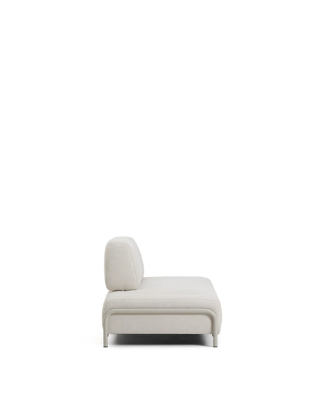 2-Sitzer-Modul Compo aus Chenille in Ecru mit beigem Metallgestell 200 cm FSC Mix Credit von Kave Home – Produktbild 4