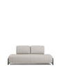 2-Sitzer-Modul Compo in Graubeige mit schwarzem Metallgestell 200 cm FSC Mix Credit von Kave Home – Produktbild 1