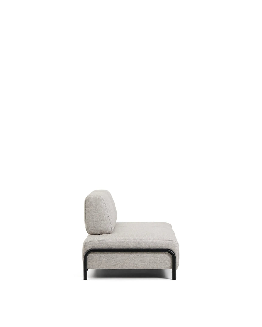 2-Sitzer-Modul Compo in Graubeige mit schwarzem Metallgestell 200 cm FSC Mix Credit von Kave Home – Produktbild 6