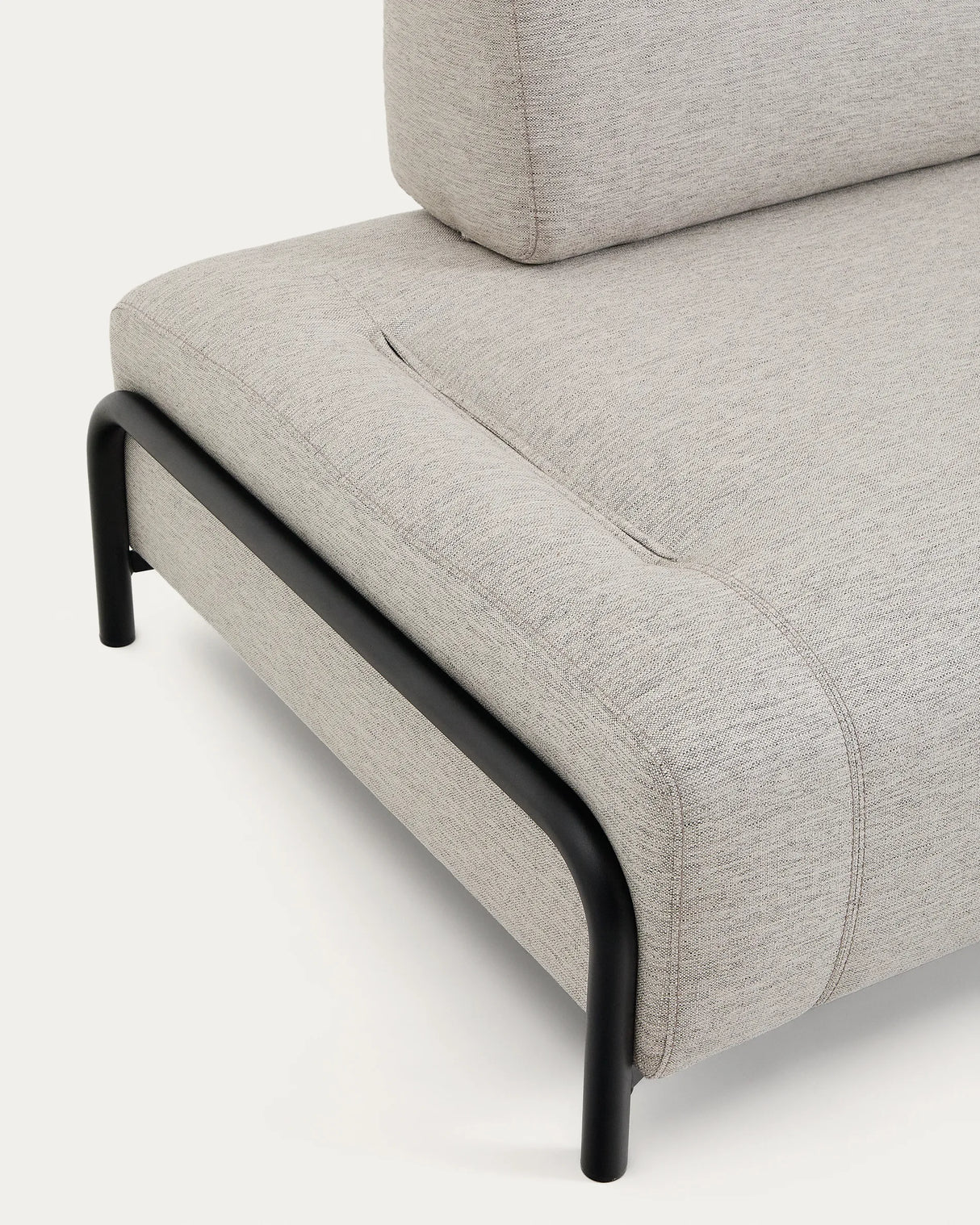 2-Sitzer-Modul Compo in Graubeige mit schwarzem Metallgestell 200 cm FSC Mix Credit von Kave Home – Produktbild 9