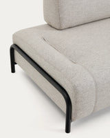 2-Sitzer-Modul Compo in Graubeige mit schwarzem Metallgestell 200 cm FSC Mix Credit von Kave Home – Produktbild 9