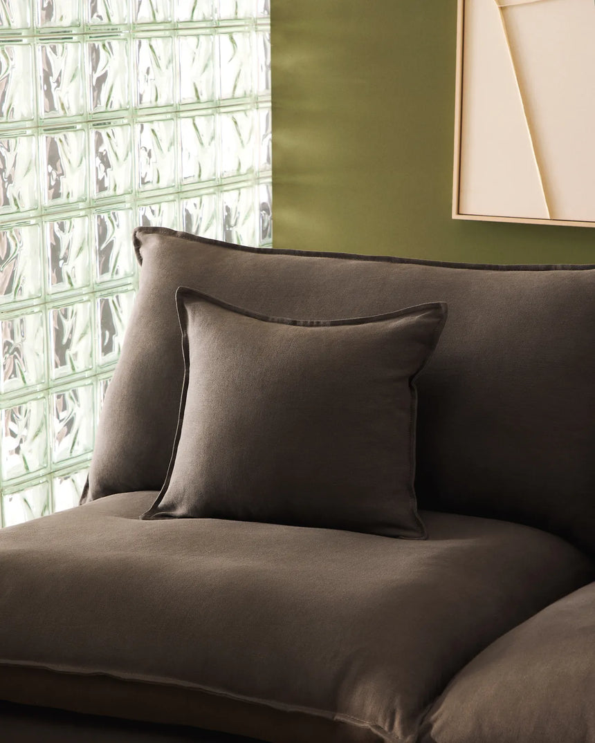 2-Sitzer-Modularsofa Anarela mit abnehmbarem Bezug aus 100 % Leinen in Taupe, 180 cm, FSC Mix Credit von Kave Home – Bild 3