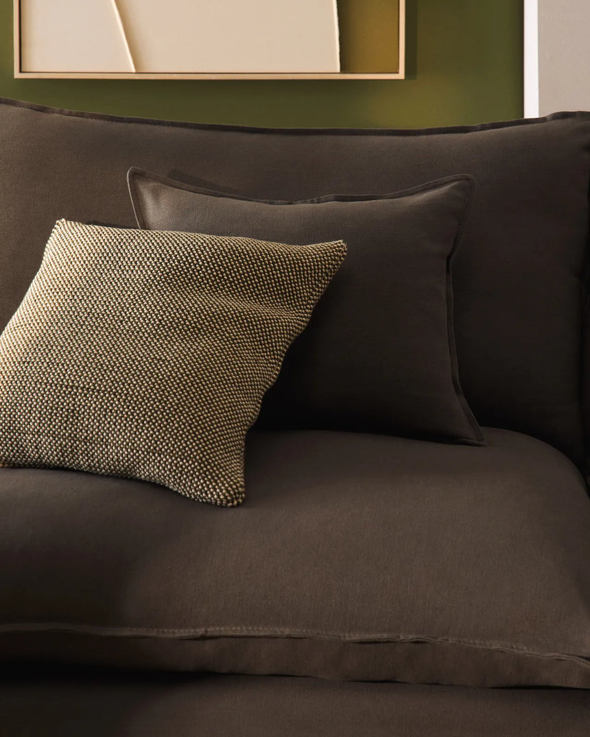 2-Sitzer-Modularsofa Anarela mit abnehmbarem Bezug und Randmodul aus 100 % Leinen in Taupe, 270 cm, FSC Mix Credit von Kave Home – Bild 3