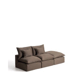 2-Sitzer-Modularsofa Anarela mit abnehmbarem Bezug und Randmodul aus 100 % Leinen in Taupe, 270 cm, FSC Mix Credit von Kave Home – Bild 5