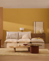 2-Sitzer-Modularsofa Anarela mit abnehmbarem Bezug und Randmodul aus Leinen und Viskose in Beige, 270 cm, FSC Mix Credit von Kave Home – Bild 2