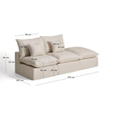 2-Sitzer-Modularsofa Anarela mit abnehmbarem Bezug und Randmodul aus Leinen und Viskose in Beige, 270 cm, FSC Mix Credit von Kave Home – Bild 6