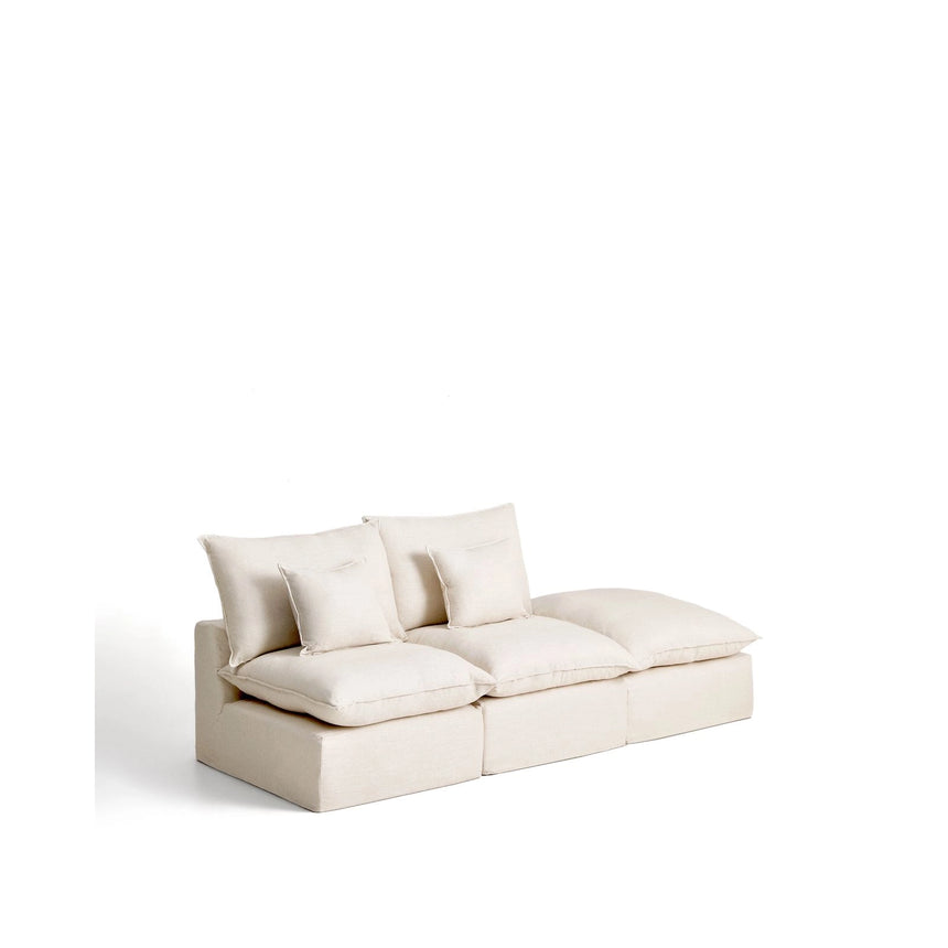 2-Sitzer-Modularsofa Anarela mit abnehmbarem Bezug und Randmodul aus Leinen und Viskose in Beige, 270 cm, FSC Mix Credit von Kave Home – Bild 7