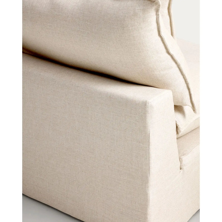 2-Sitzer-Modularsofa Anarela mit abnehmbarem Bezug und Randmodul aus Leinen und Viskose in Beige, 270 cm, FSC Mix Credit von Kave Home – Bild 9