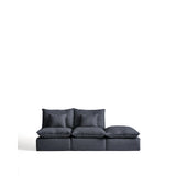 2-Sitzer-Modularsofa Anarela mit abnehmbarem Bezug und Randmodul aus Leinen und Viskose in Dunkelgrau, 270 cm, FSC Mix Credit von Kave Home – Bild 1