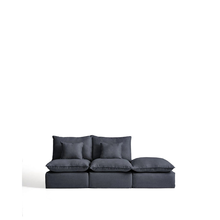 2-Sitzer-Modularsofa Anarela mit abnehmbarem Bezug und Randmodul aus Leinen und Viskose in Dunkelgrau, 270 cm, FSC Mix Credit von Kave Home – Bild 1