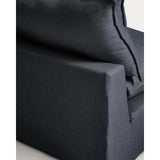 2-Sitzer-Modularsofa Anarela mit abnehmbarem Bezug und Randmodul aus Leinen und Viskose in Dunkelgrau, 270 cm, FSC Mix Credit von Kave Home – Bild 10