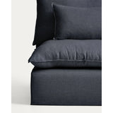 2-Sitzer-Modularsofa Anarela mit abnehmbarem Bezug und Randmodul aus Leinen und Viskose in Dunkelgrau, 270 cm, FSC Mix Credit von Kave Home – Bild 7