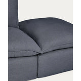 2-Sitzer-Modularsofa Anarela mit abnehmbarem Bezug und Randmodul aus Leinen und Viskose in Dunkelgrau, 270 cm, FSC Mix Credit von Kave Home – Bild 8