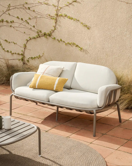2-Sitzer-Outdoor-Sofa Joncols aus Aluminium mit taupefarbener Lackierung, 164 cm von Kave Home – Bild 2