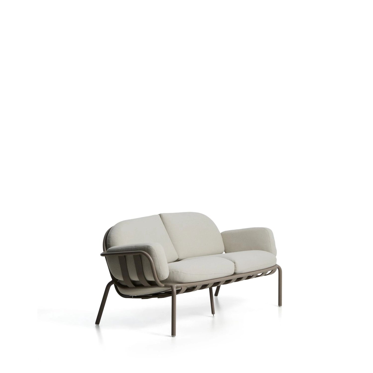2-Sitzer-Outdoor-Sofa Joncols aus Aluminium mit taupefarbener Lackierung, 164 cm von Kave Home – Bild 4