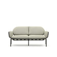 2-Sitzer-Outdoor-Sofa Joncols mit Bezug in Beige aus Aluminium mit grau lackiertem Finish 164 cm von Kave Home – Produktbild 1