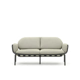 2-Sitzer-Outdoor-Sofa Joncols mit Bezug in Beige aus Aluminium mit grau lackiertem Finish 164 cm von Kave Home – Produktbild 1