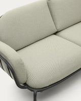 2-Sitzer-Outdoor-Sofa Joncols mit Bezug in Beige aus Aluminium mit grau lackiertem Finish 164 cm von Kave Home – Produktbild 11