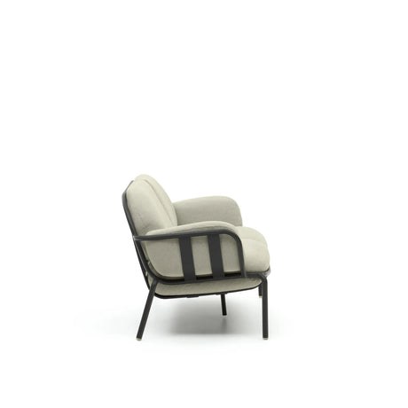 2-Sitzer-Outdoor-Sofa Joncols mit Bezug in Beige aus Aluminium mit grau lackiertem Finish 164 cm von Kave Home – Produktbild 6