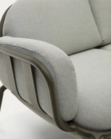 2-Sitzer-Outdoor-Sofa Joncols mit Bezug in Grau aus Aluminium mit grün lackiertem Finish 164 cm von Kave Home – Bild 12