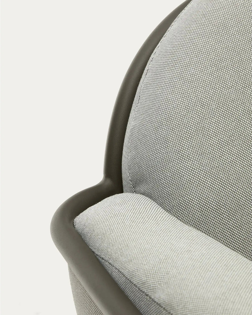 2-Sitzer-Outdoor-Sofa Joncols mit Bezug in Grau aus Aluminium mit grün lackiertem Finish 164 cm von Kave Home – Bild 13
