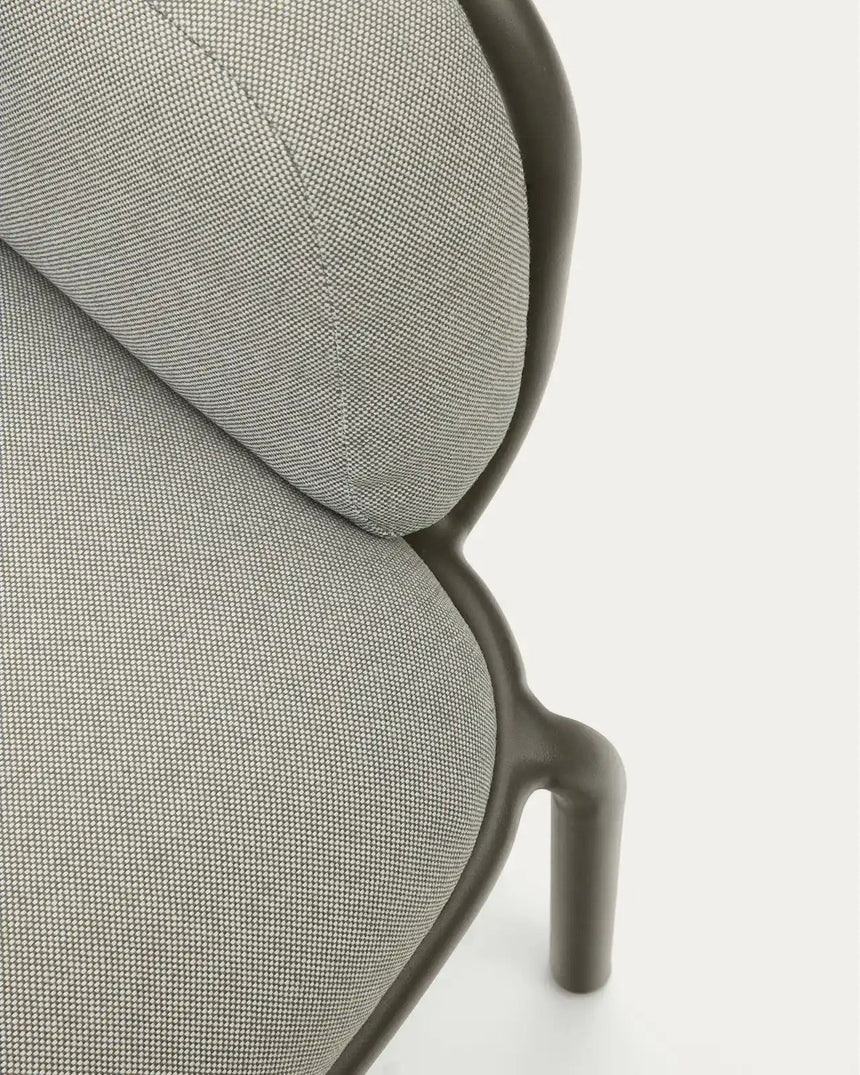 2-Sitzer-Outdoor-Sofa Joncols mit Bezug in Grau aus Aluminium mit grün lackiertem Finish 164 cm von Kave Home – Bild 14