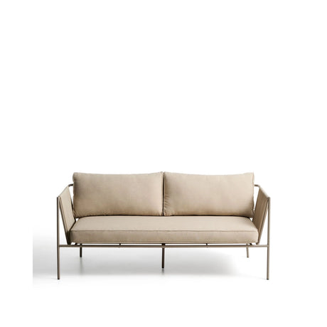2-Sitzer-Outdoor-Sofa Zivia aus écrufarbenem Seil und taupefarben verzinktem Stahl 178 cm von Kave Home – Bild 1
