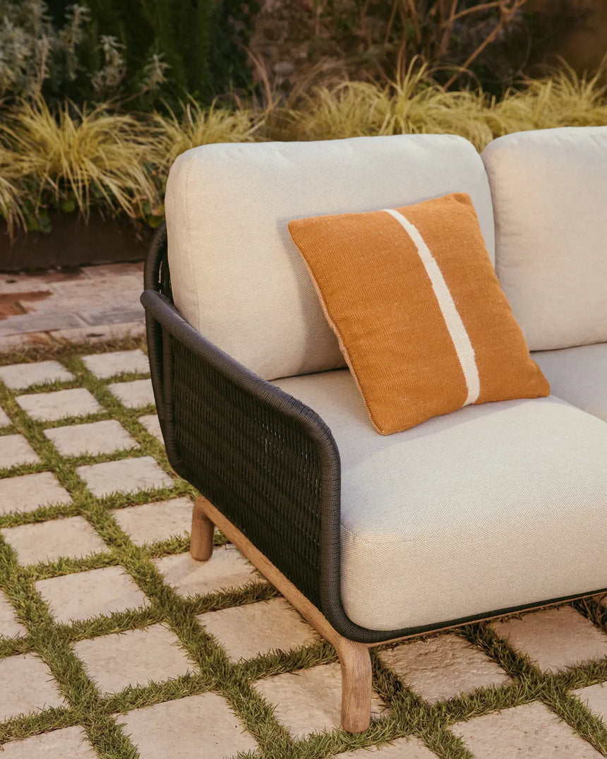 2-Sitzer-Sofa Alipa aus massivem Akazienholz und dunkelgrauem Seil, 165 cm von Kave Home – Bild 3