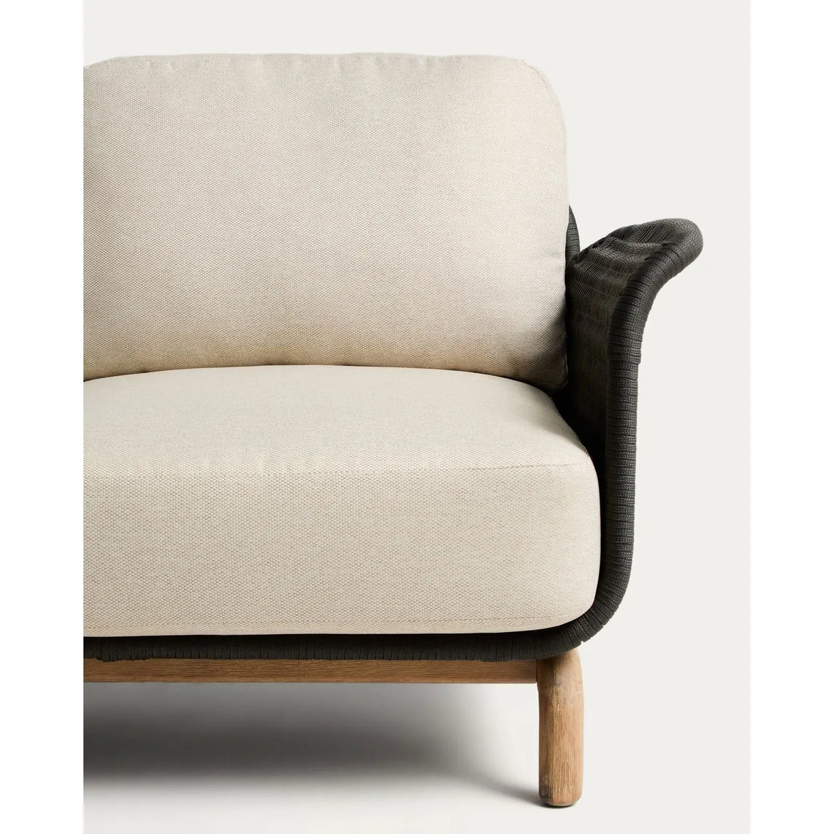 2-Sitzer-Sofa Alipa aus massivem Akazienholz und dunkelgrauem Seil, 165 cm von Kave Home – Bild 7