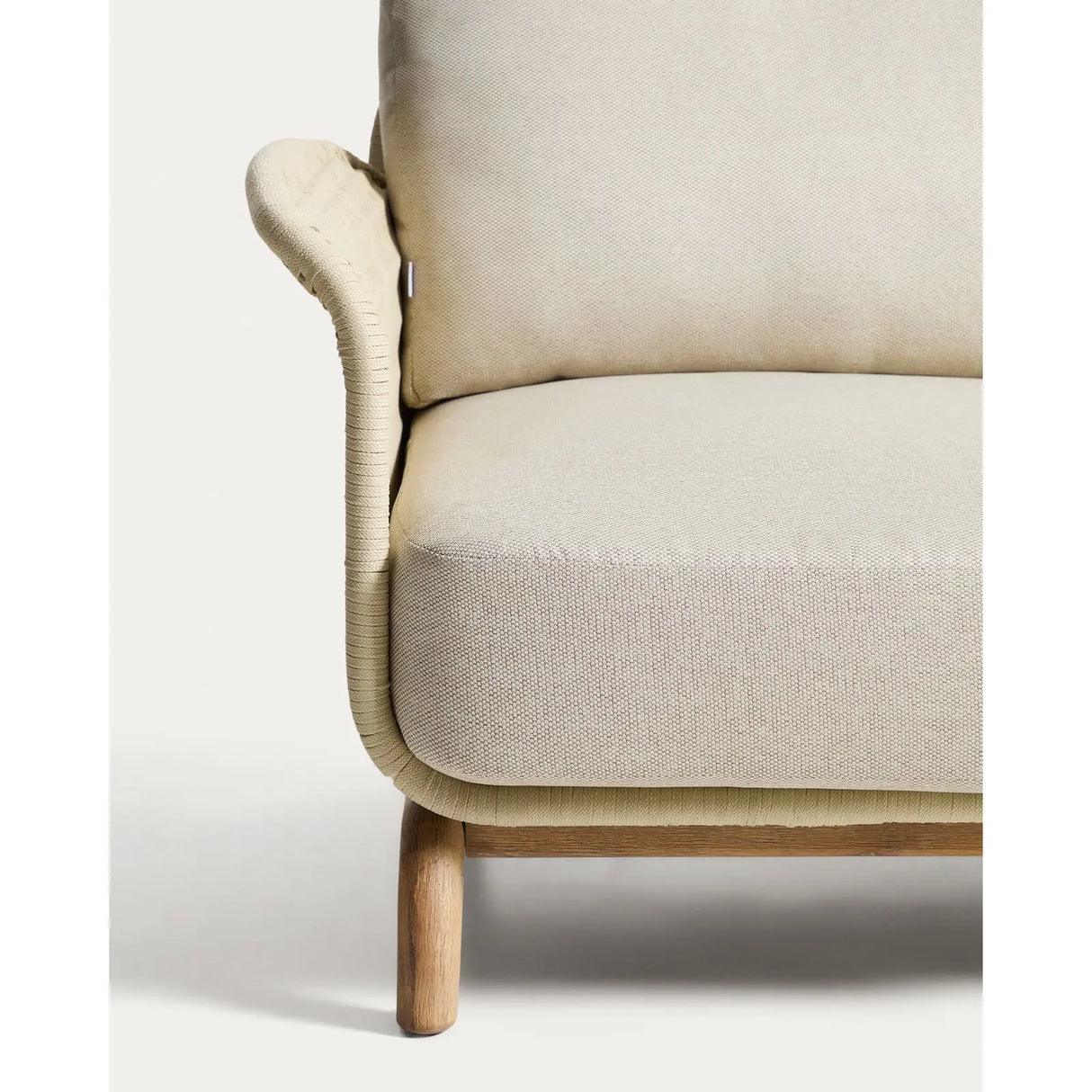 2-Sitzer-Sofa Alipa aus massivem Akazienholz und ecrufarbenem Seil, 165 cm von Kave Home – Bild 7