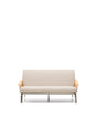 2-Sitzer-Sofa Amsen in Beige aus Eichensperrholz mit Beinen aus em gebürsteten Edelstahl 150 cm FSC 100 % von Kave Home – Produktbild 1