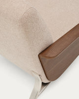2-Sitzer-Sofa Amsen in Hellbraun aus Nussbaumsperrholz und Beinen aus em gebürsteten Edelstahl 150 cm FSC 100 % von Kave Home – Produktbild 11