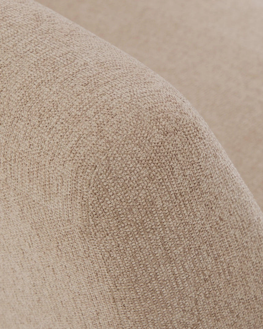 2-Sitzer-Sofa Amsen in Hellbraun aus Nussbaumsperrholz und Beinen aus em gebürsteten Edelstahl 150 cm FSC 100 % von Kave Home – Produktbild 12