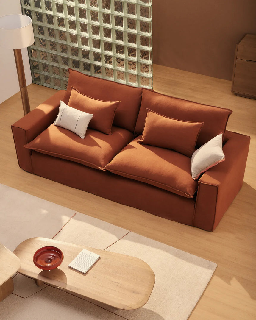 2-Sitzer-Sofa Anarela mit abnehmbarem Bezug aus 100 % Leinen, 220 cm, FSC Mix Credit von Kave Home – Bild 2
