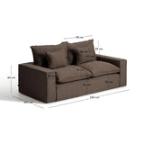 2-Sitzer-Sofa Anarela mit abnehmbarem Bezug aus 100 % Leinen in Taupe, 220 cm, FSC Mix Credit von Kave Home – Bild 6