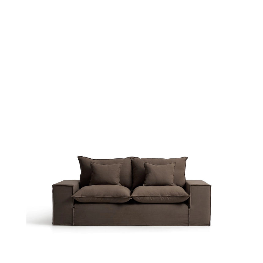 2-Sitzer-Sofa Anarela mit abnehmbarem Bezug aus 100 % Leinen in Taupe, 240 cm, FSC Mix Credit von Kave Home – Bild 1