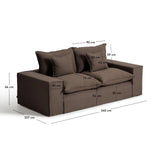 2-Sitzer-Sofa Anarela mit abnehmbarem Bezug aus 100 % Leinen in Taupe, 240 cm, FSC Mix Credit von Kave Home – Bild 6
