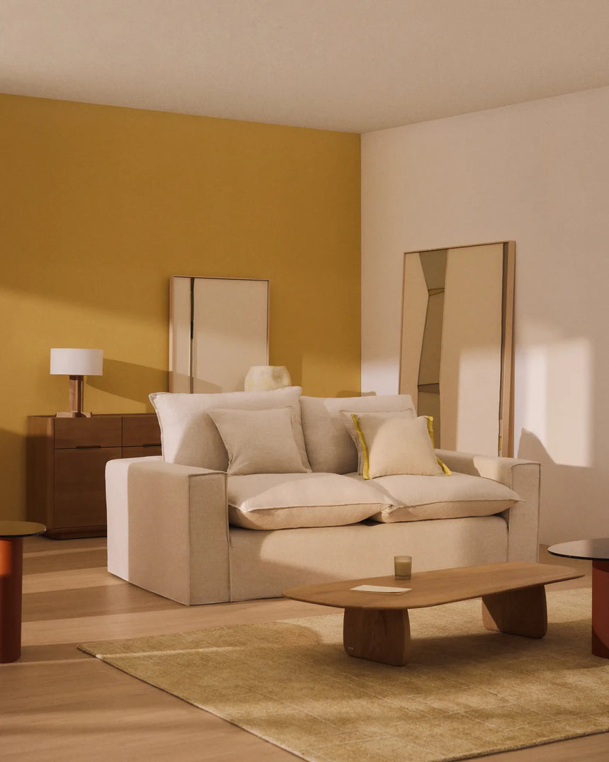 2-Sitzer-Sofa Anarela mit abnehmbarem Bezug aus Leinen und Viskose, 220 cm, FSC Mix Credit von Kave Home – Bild 2