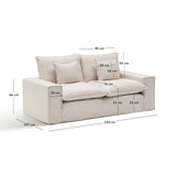 2-Sitzer-Sofa Anarela mit abnehmbarem Bezug aus Leinen und Viskose, 220 cm, FSC Mix Credit von Kave Home – Bild 6