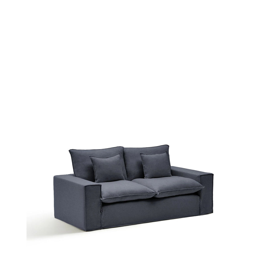 2-Sitzer-Sofa Anarela mit abnehmbarem Bezug aus Leinen und Viskose in Dunkelgrau, 220 cm, FSC Mix Credit von Kave Home – Bild 1