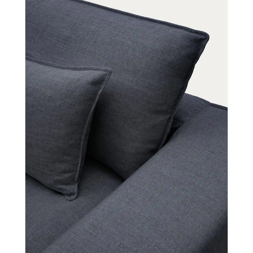 2-Sitzer-Sofa Anarela mit abnehmbarem Bezug aus Leinen und Viskose in Dunkelgrau, 220 cm, FSC Mix Credit von Kave Home – Bild 8