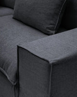 2-Sitzer-Sofa Anarela mit abnehmbarem Bezug aus Leinen und Viskose in Dunkelgrau, 240 cm, FSC Mix Credit von Kave Home – Bild 6
