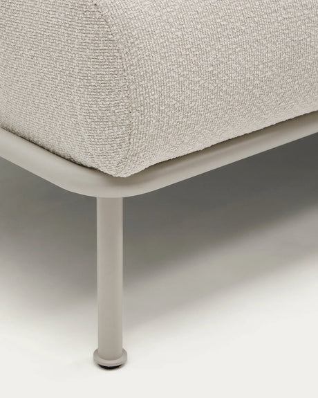 2-Sitzer-Sofa Aurum aus ecrufarbener Chenille mit verstellbarem Kopfteil und mattbeiger Metallbasis 210 cm FSC Mix Credit von Kave Home – Produktbild 19