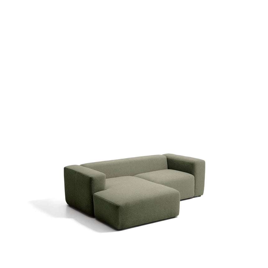 2-Sitzer-Sofa Blok mit Chaiselongue links in moosgrüner Chenille, 240 cm, FSC Mix Credit von Kave Home – Bild 1