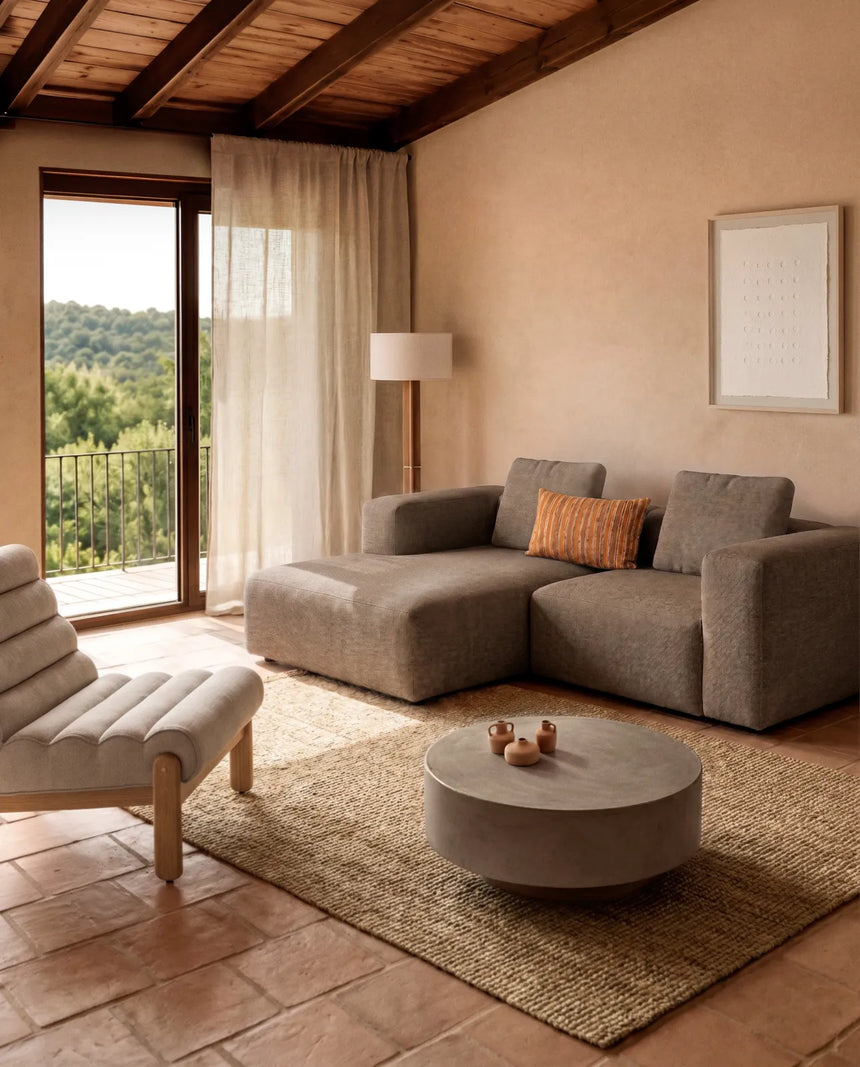 2-Sitzer-Sofa Blok mit Chaiselongue rechts in Chenille, 240 cm, FSC Mix Credit von Kave Home – Bild 2