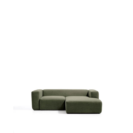 2-Sitzer-Sofa Blok mit Chaiselongue rechts in moosgrüner Chenille, 240 cm, FSC Mix Credit von Kave Home – Bild 1