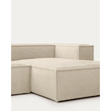 2-Sitzer-Sofa Blok mit dickem Cord in Naturfarbe und Chaiselongue rechts 240 cm FSC Mix Credit von Kave Home – Produktbild 3