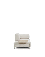 2-Sitzer-Sofa Compo aus Chenille in Ecru, großes Tablett mit Eichenfurnier und beiges Metallgestell 200 cm FSC Mix Credit von Kave Home – Produktbild 5