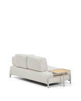 2-Sitzer-Sofa Compo aus Chenille in Ecru, großes Tablett mit Eichenfurnier und beiges Metallgestell 200 cm FSC Mix Credit von Kave Home – Produktbild 6