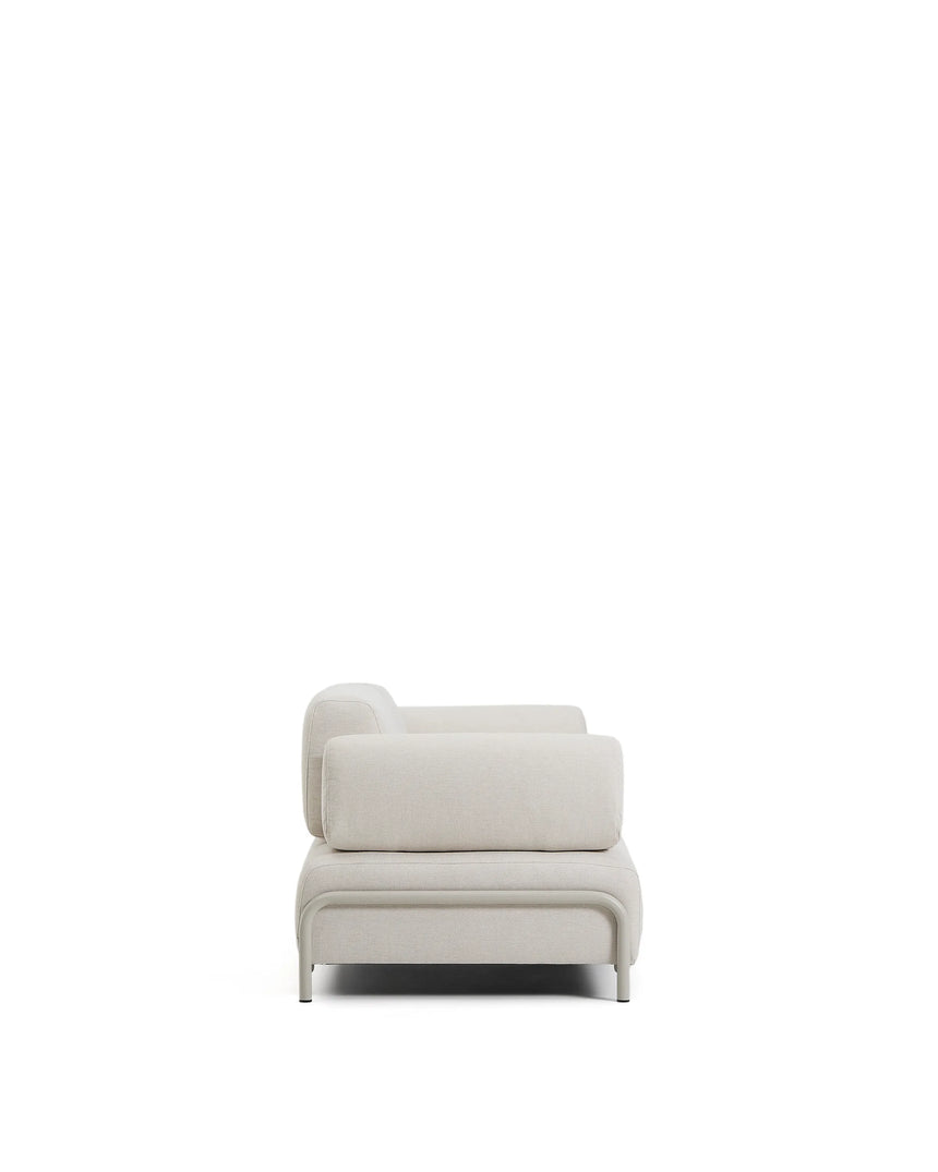 2-Sitzer-Sofa Compo aus Chenille in Ecru mit beigem Metallgestell 200 cm FSC Mix Credit von Kave Home – Produktbild 4